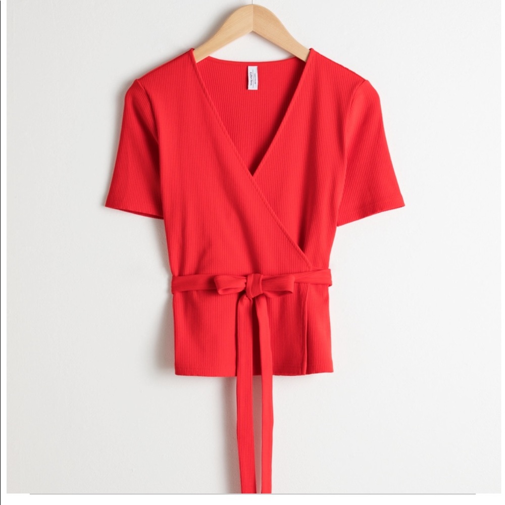 & Other Stories red wrap top NWT